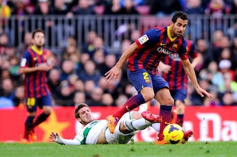 Martin Montoya of Barcelona.
