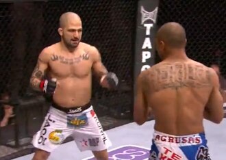 Corassani measures up Peralta in the first round.