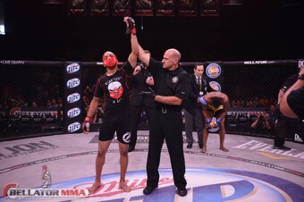 Burley has his hand raised as Jenkins recovers.