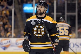 Kaspars Daugavins played in the Stanley Cup Final last year with Boston.