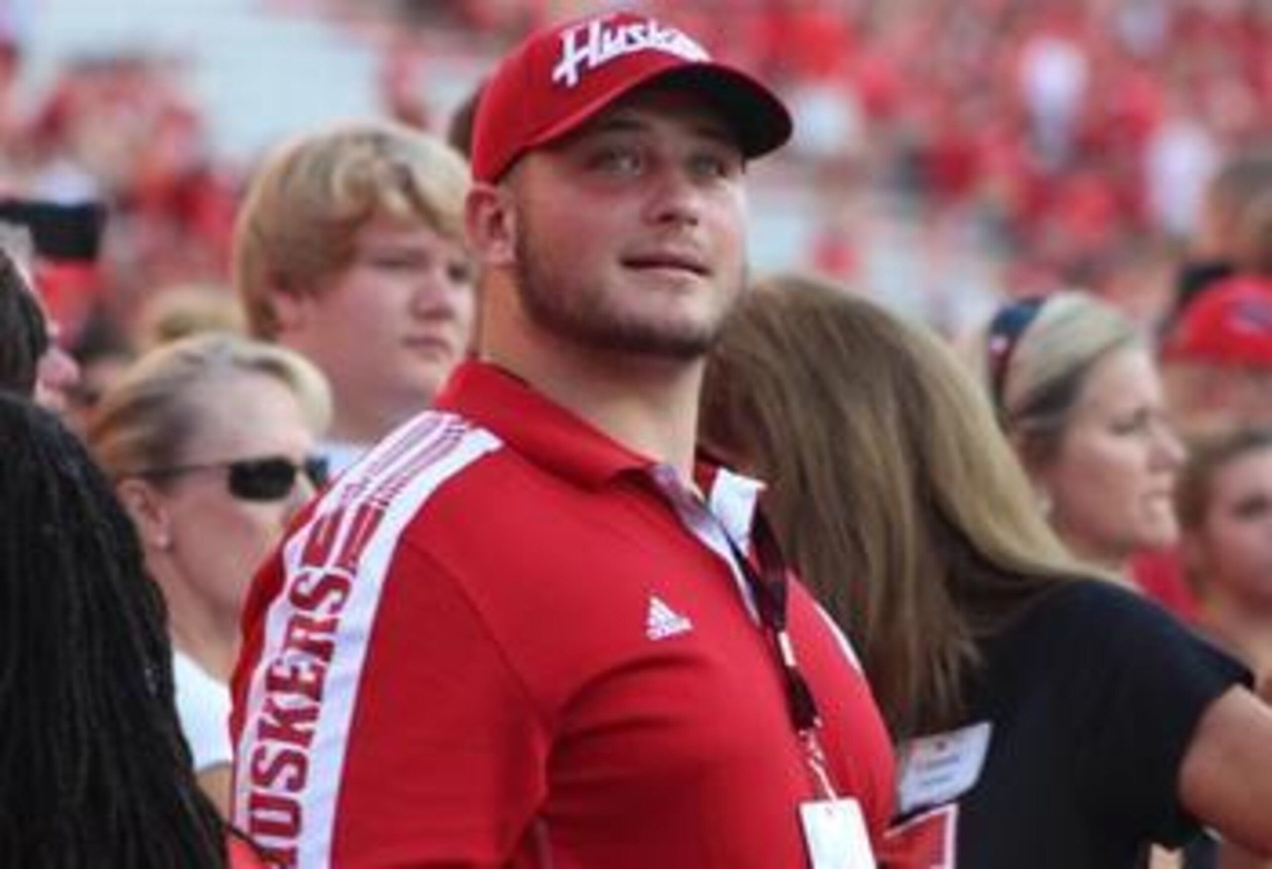 Tanner Farmer during an official visit to Nebraska