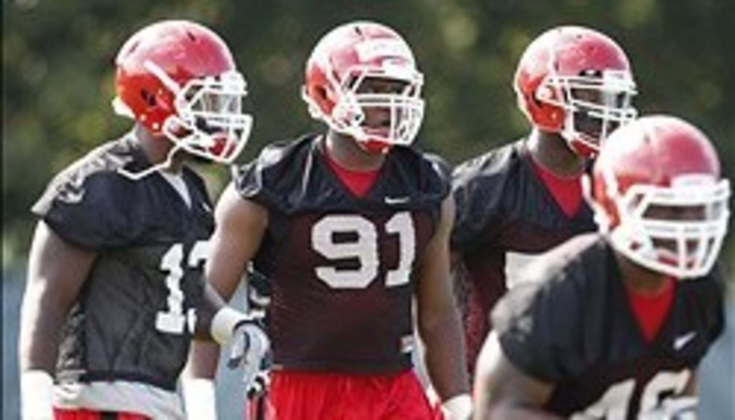 Darius Hamilton (91) is one of the few returning linemen in 2014.