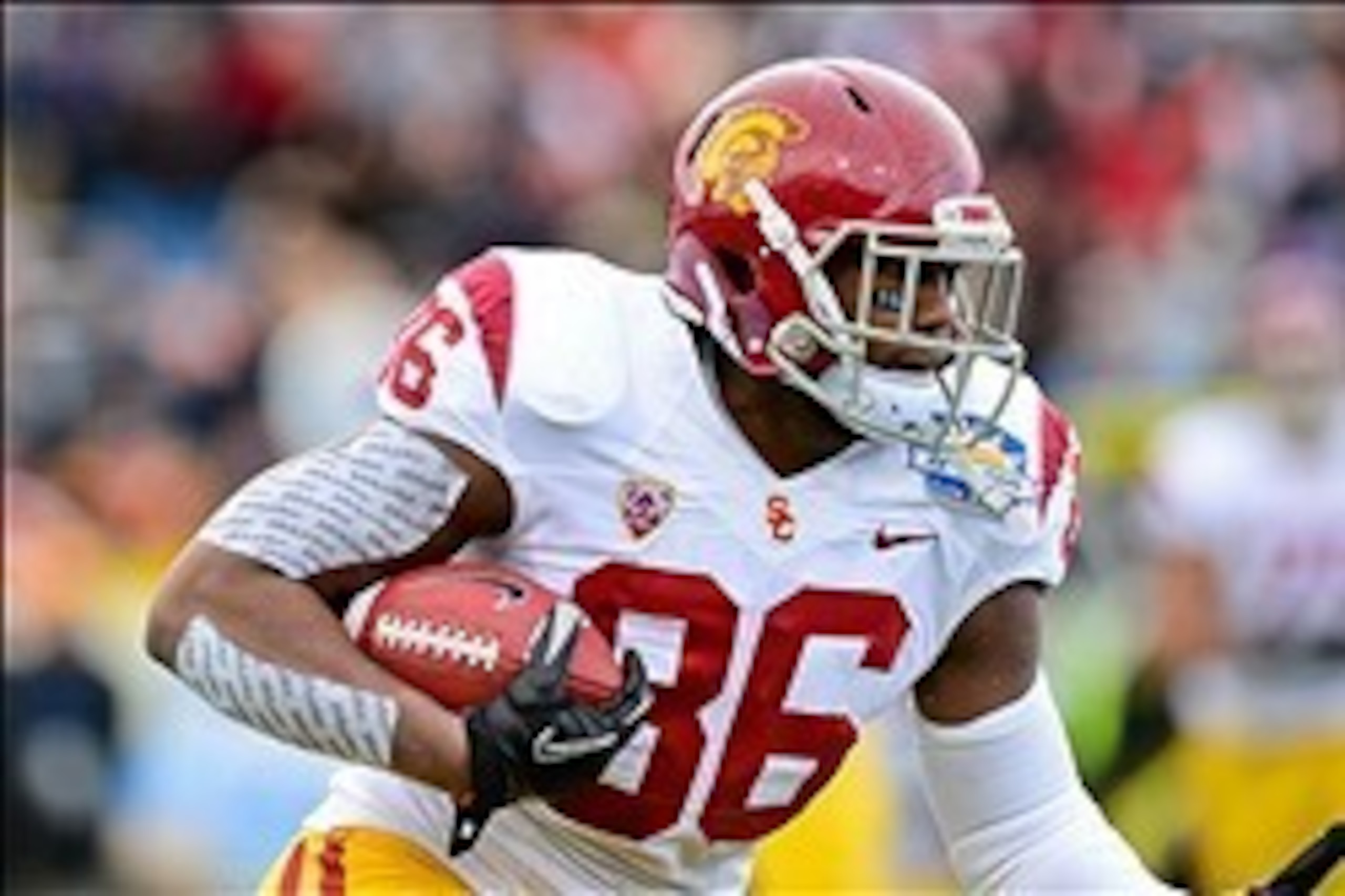 In a crowded draft class of tight ends, USC's Xavier Grimble could have benefited from another season in college.