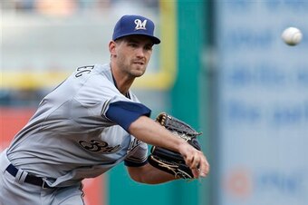 Johnny Hellweg posted a 6.75 ERA and 9-26 strikeout-to-walk ratio in 30.2 innings last season with the Brewers.