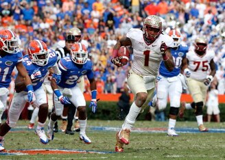 Benjamin possesses impressive speed for a receiver of his size.