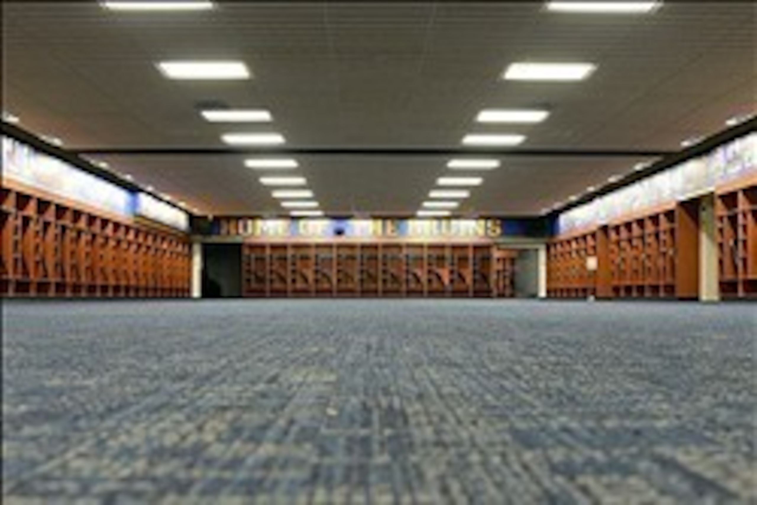 UCLA's locker room at the Rose Bowl