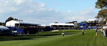 A look toward the 18th green on Torrey Pines South.