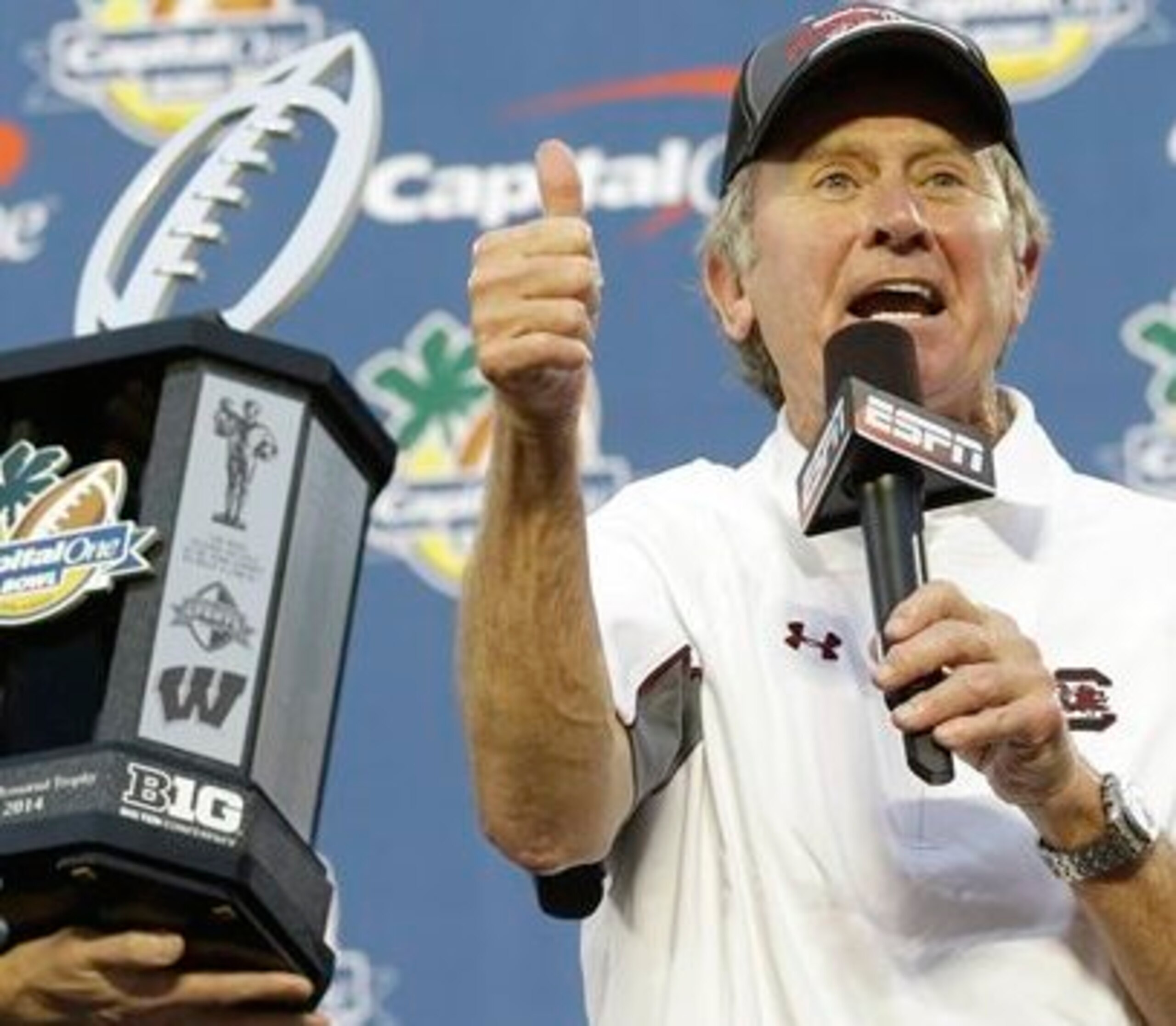 Spurrier has had three straight years with 11 wins, but is still in search of a SEC Championship at South Carolina. Spurrier has had three straight years with 11 wins, but is still in search of a SEC Championship at South Carolina.