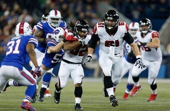 Hawley as a lead blocker against the Bills in Toronto this year.