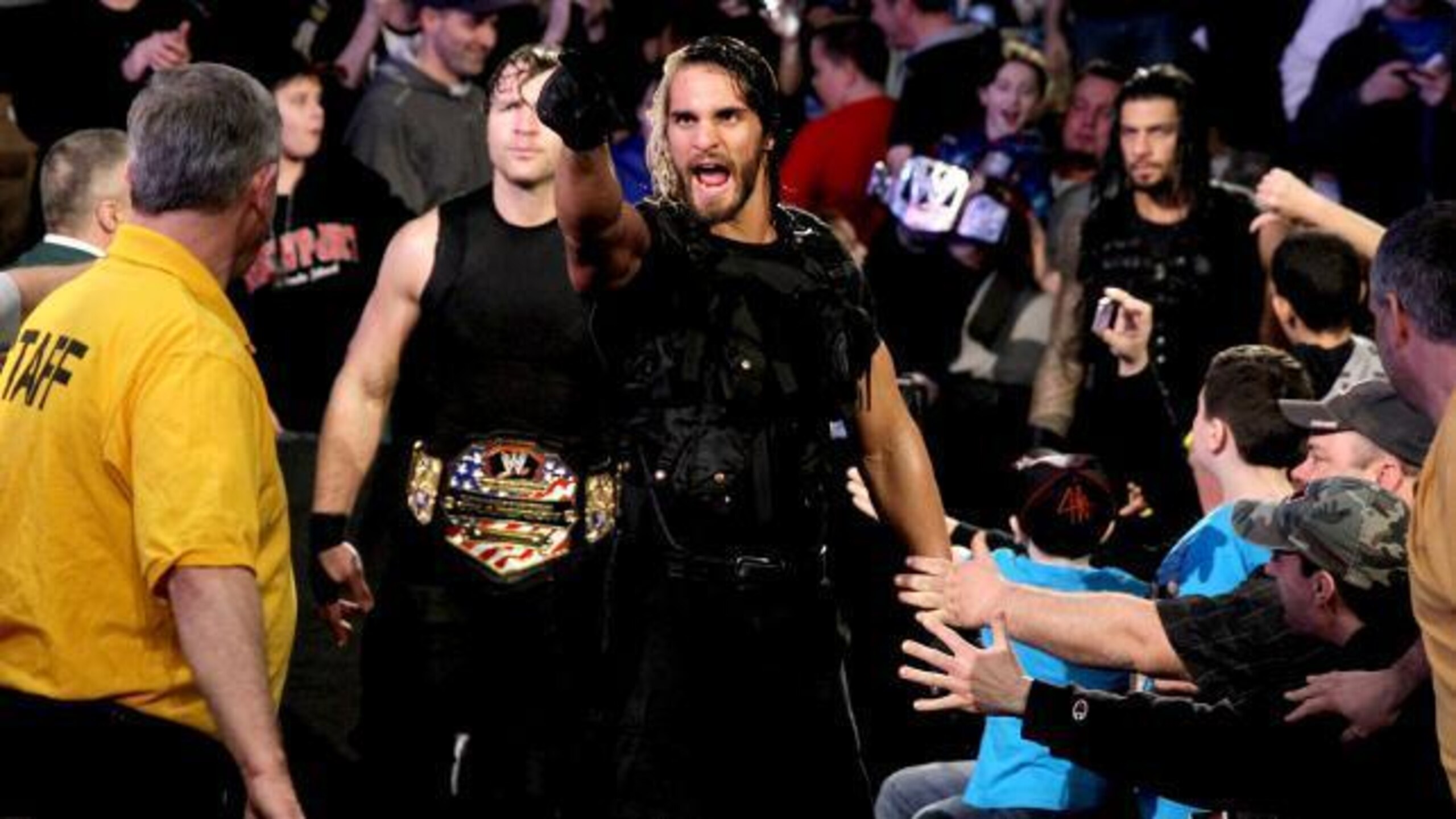 The Shield make their grand entrance.