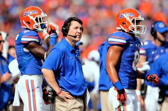 2014 might treat Muschamp (center) pretty well. 2014 might treat Muschamp (center) pretty well.