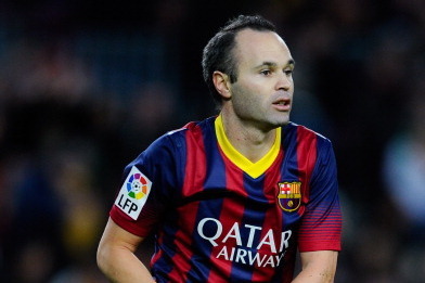 BARCELONA, SPAIN - JANUARY 05:  Andres Iniesta of FC Barcelona looks on during the La Liga match between FC Barcelona and Elche FC at Camp Nou on January 5, 2014 in Barcelona, Spain.  (Photo by David Ramos/Getty Images)