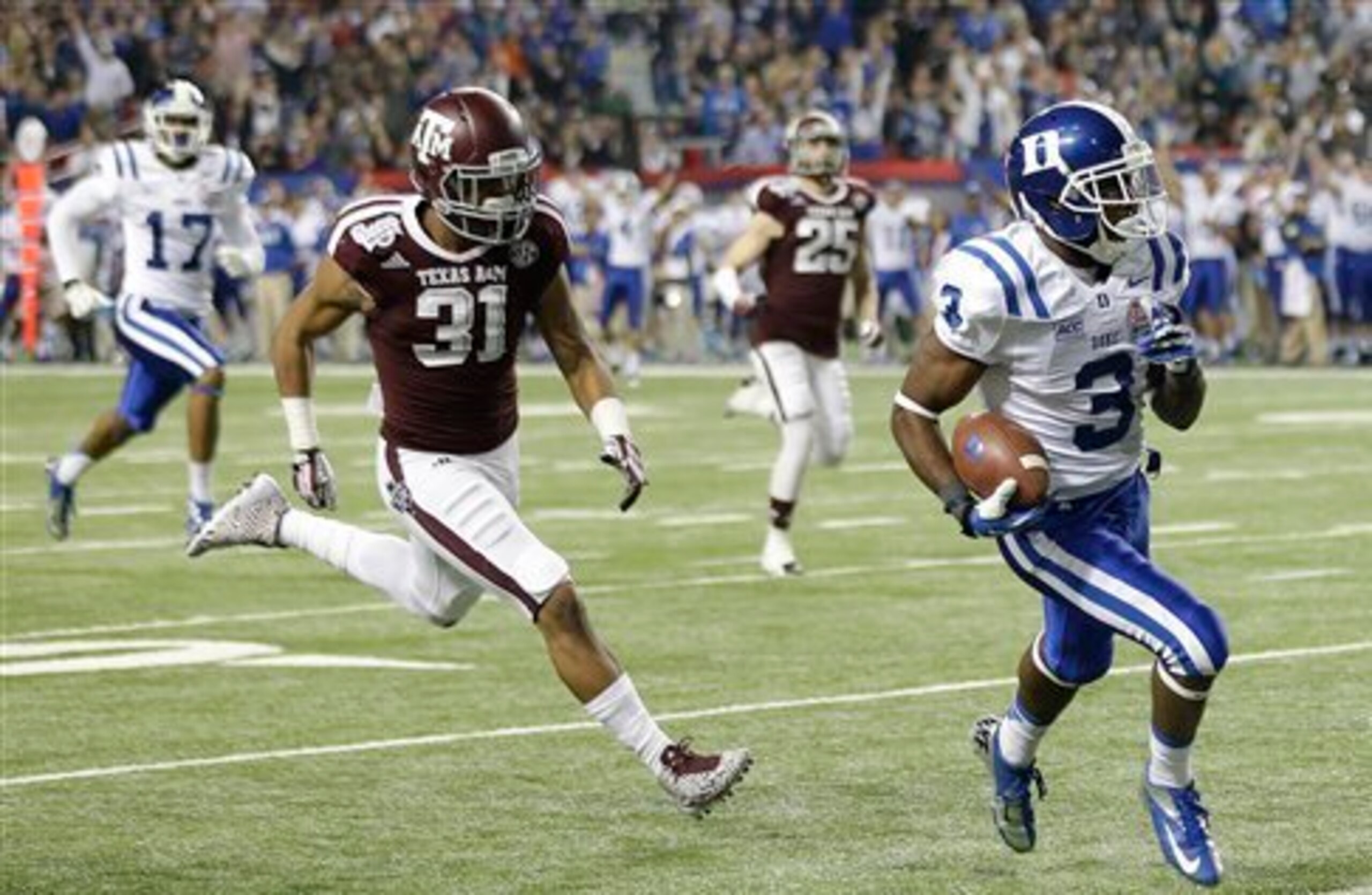 Howard Matthews is beat for a TD against Duke