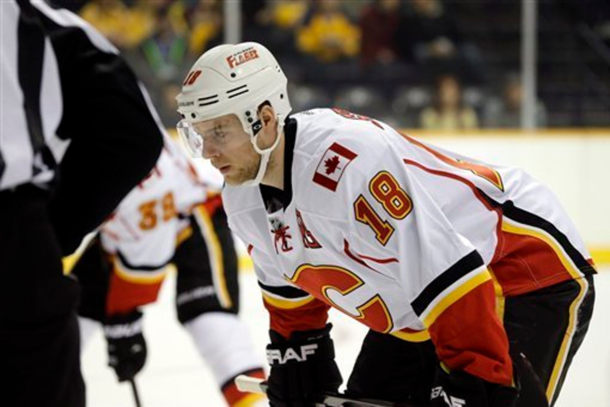 Calgary Flames forward Matt Stajan. Calgary Flames forward Matt Stajan.