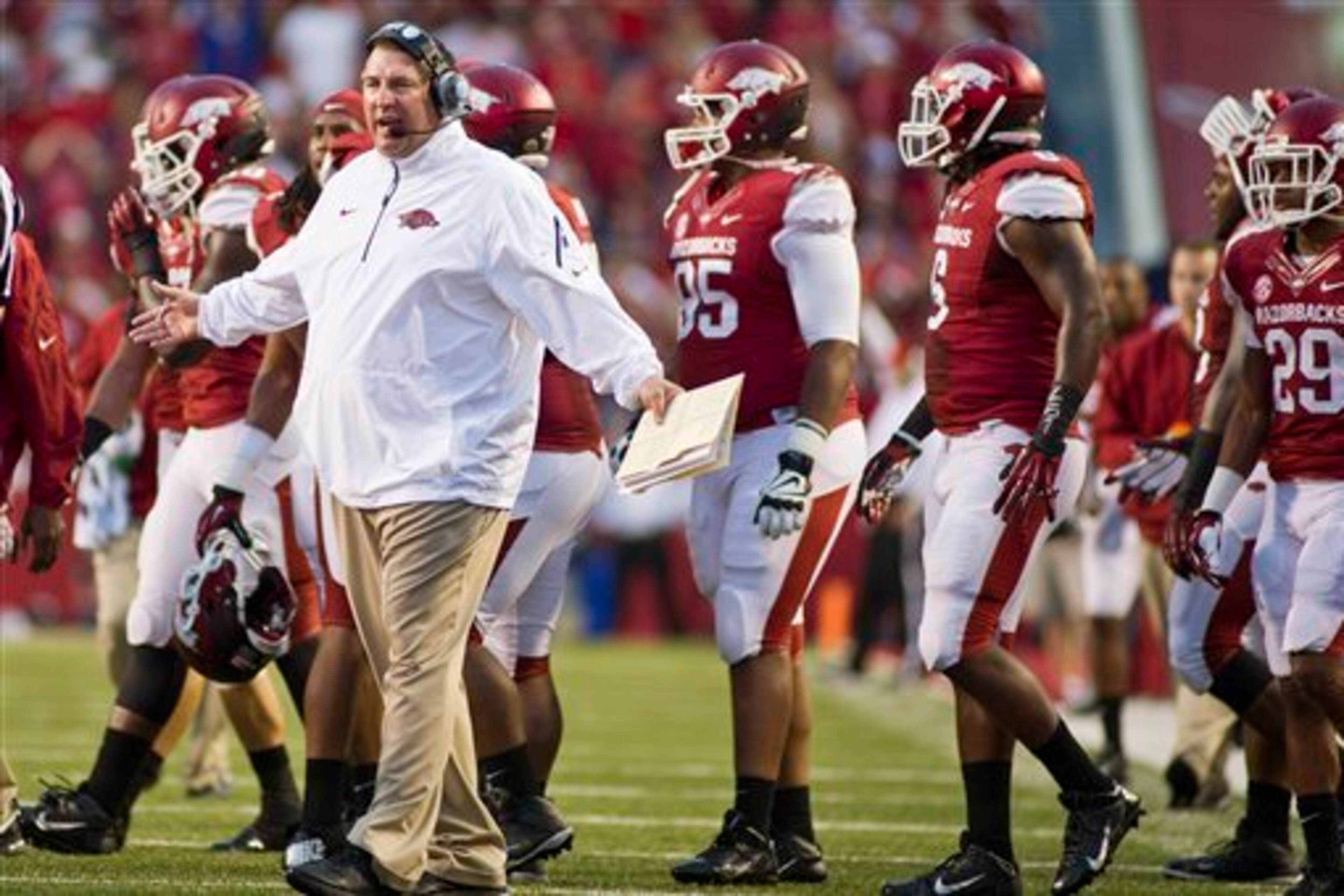 Head coach Bret Bielema Head coach Bret Bielema