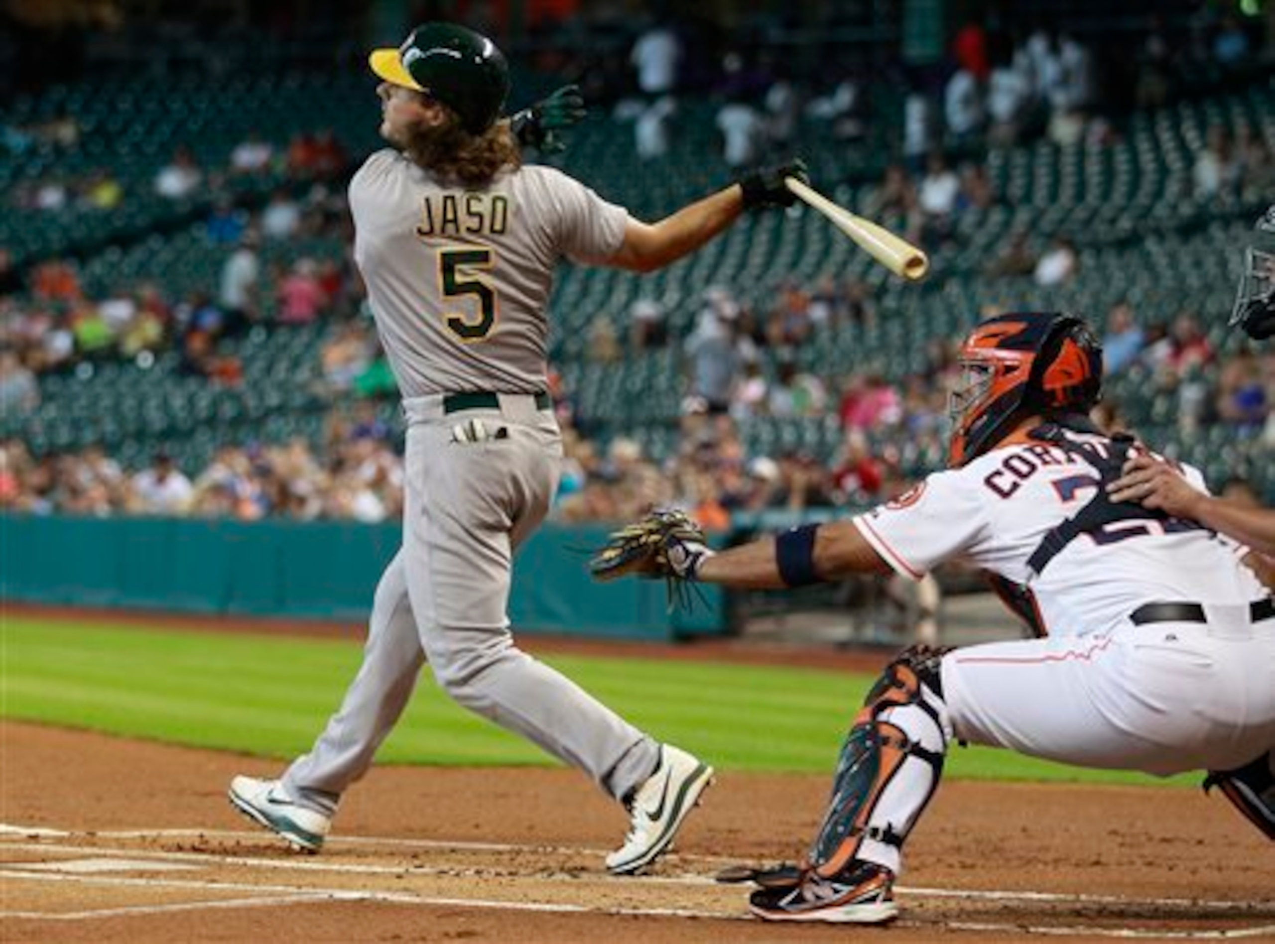 Jaso will move from primarily behind the plate to a DH role.