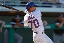 Javier Baez hit six home runs during spring training in 2013.
