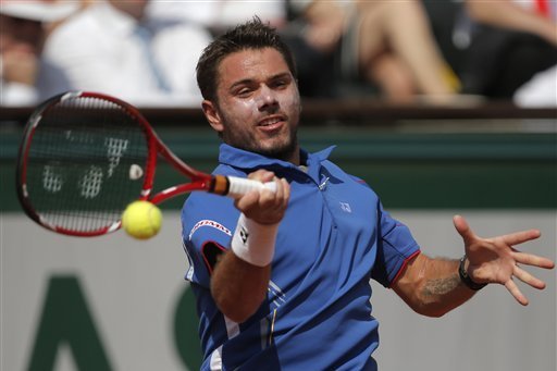 Stanislas Wawrinka competes at the 2013 French Open.