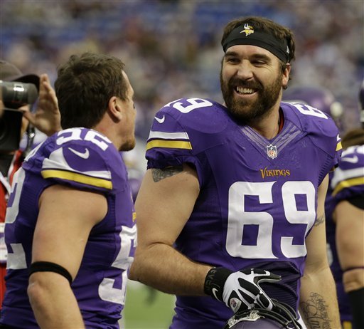 Jared Allen led the Vikings with 11.5 sacks this season.