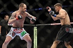 Nick Catone (left) and Tom Watson mix it up at UFC 169.