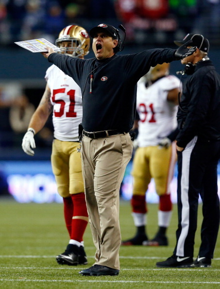 Jim Harbaugh is still in search of his first Super Bowl title with the 49ers.
