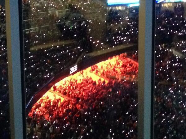 Tweeted picture from PFT: "The auxiliary press box has officially become the Gates of Hell."