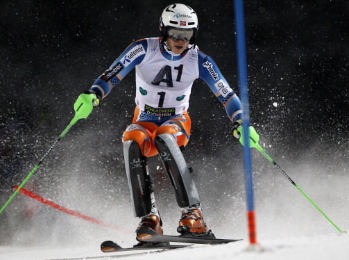 Henrik Kristoffersen took his first World Cup win at the night slalom in Schladming.
