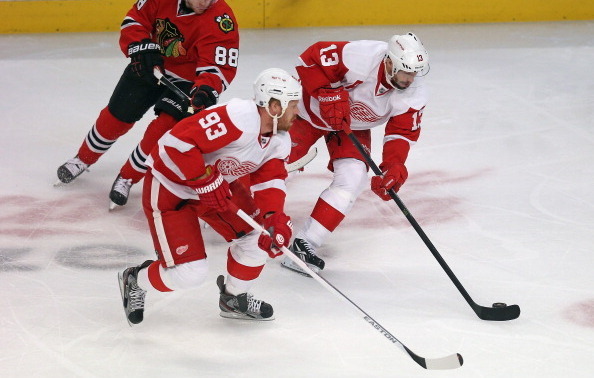 Detroit has played without Johan Franzen and Pavel Datsyuk for nearly a month.