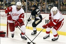 Kyle Quincey and Brendan Smith are two of four defensemen with a minus rating.