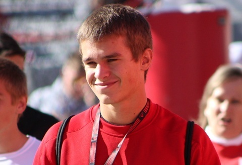 Drew Brown at his official visit to Nebraska