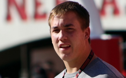 Nick Gates at this official visit to Nebraska