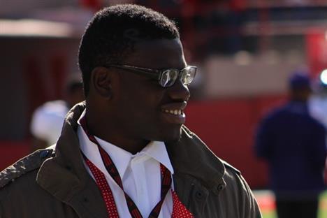Jaevon Walton (left) at his official visit to Nebraska