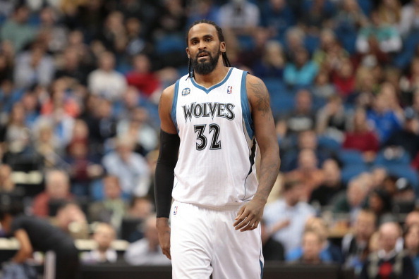 MINNEAPOLIS, MN - JANUARY 8:  Ronny Turiaf #32 of the Minnesota Timberwolves walks off the court against the Phoenix Suns on January 8, 2014 at Target Center in Minneapolis, Minnesota. NOTE TO USER: User expressly acknowledges and agrees that, by download