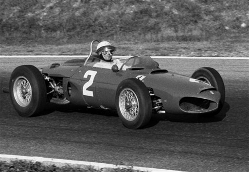 Hill in the distinctive Ferrari "Sharknose", which he drove to the 1961 title.