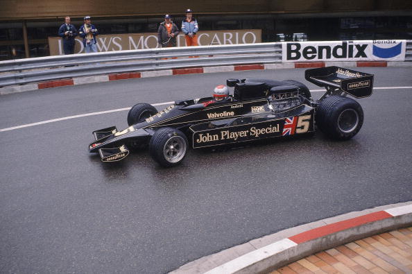 Andretti driving for Lotus at the 1977 Monaco Grand Prix.