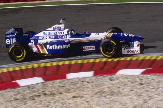 Hill at the 1996 Portuguese Grand Prix.