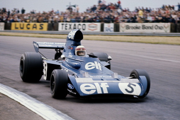 Stewart at the 1973 British Grand Prix.