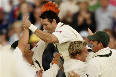 Smiles better: Brad Hodge played in just six Tests for Australia