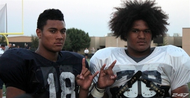 Sione (left) and Maea Teuhema (right) each committed to LSU on Wednesday.