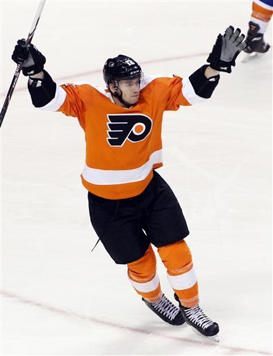 Michael Raffl is one of the few speedy players on the Flyers' roster.