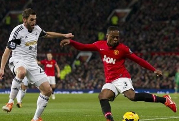 Patrice Evra crossing against Swansea