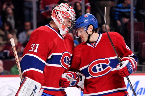 Carey Price and Daniel Briere
