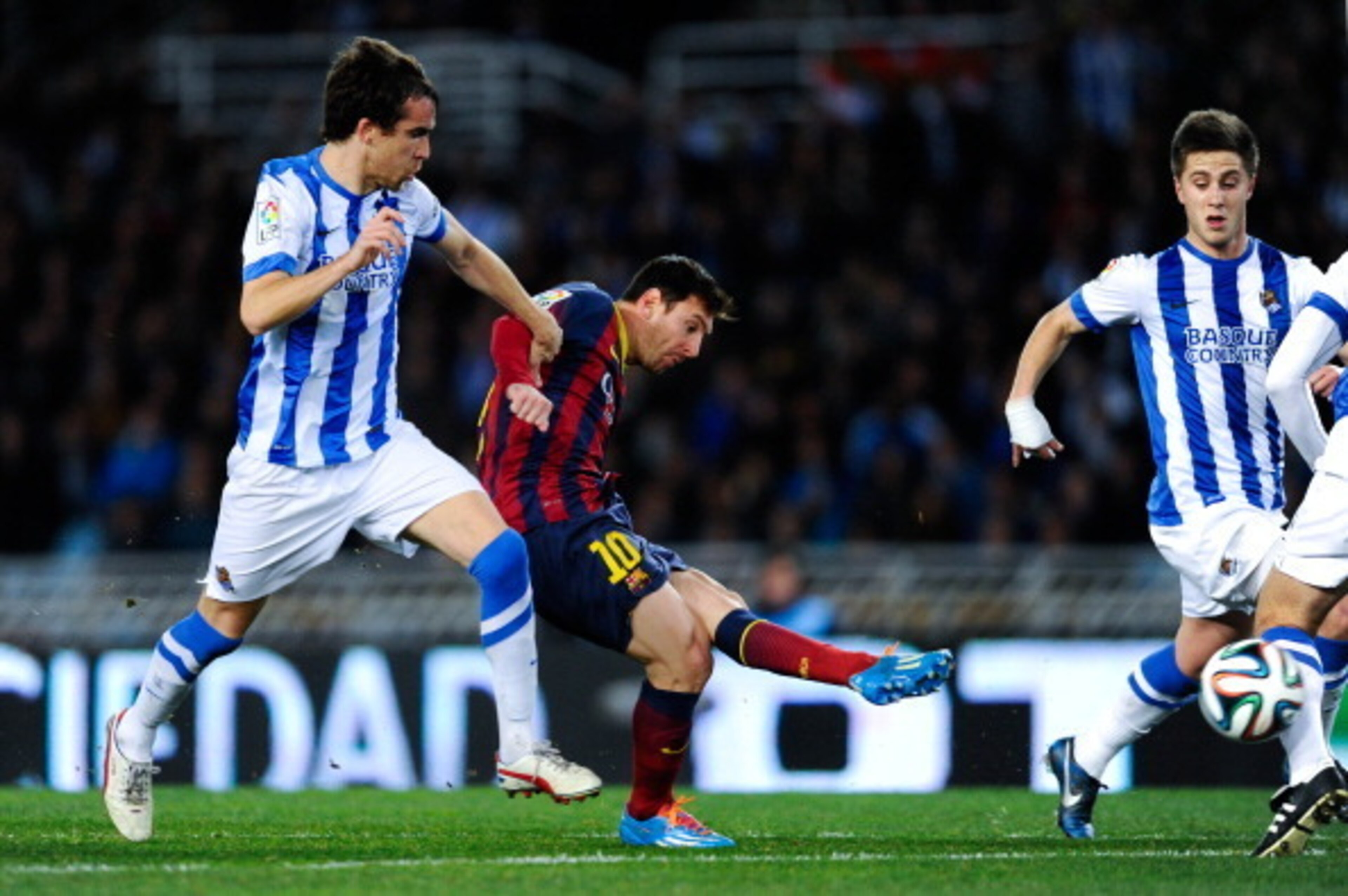 Lionel Messi's goal was a typical strike.