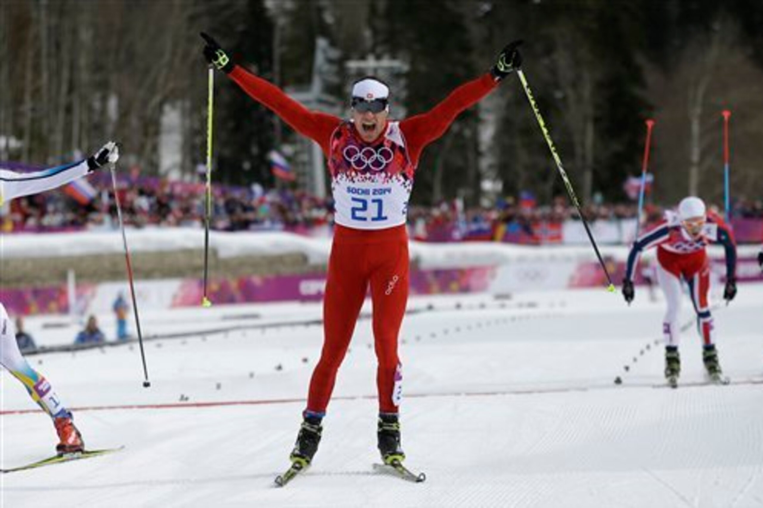 Switzerland's Dario Cologna claimed the gold.