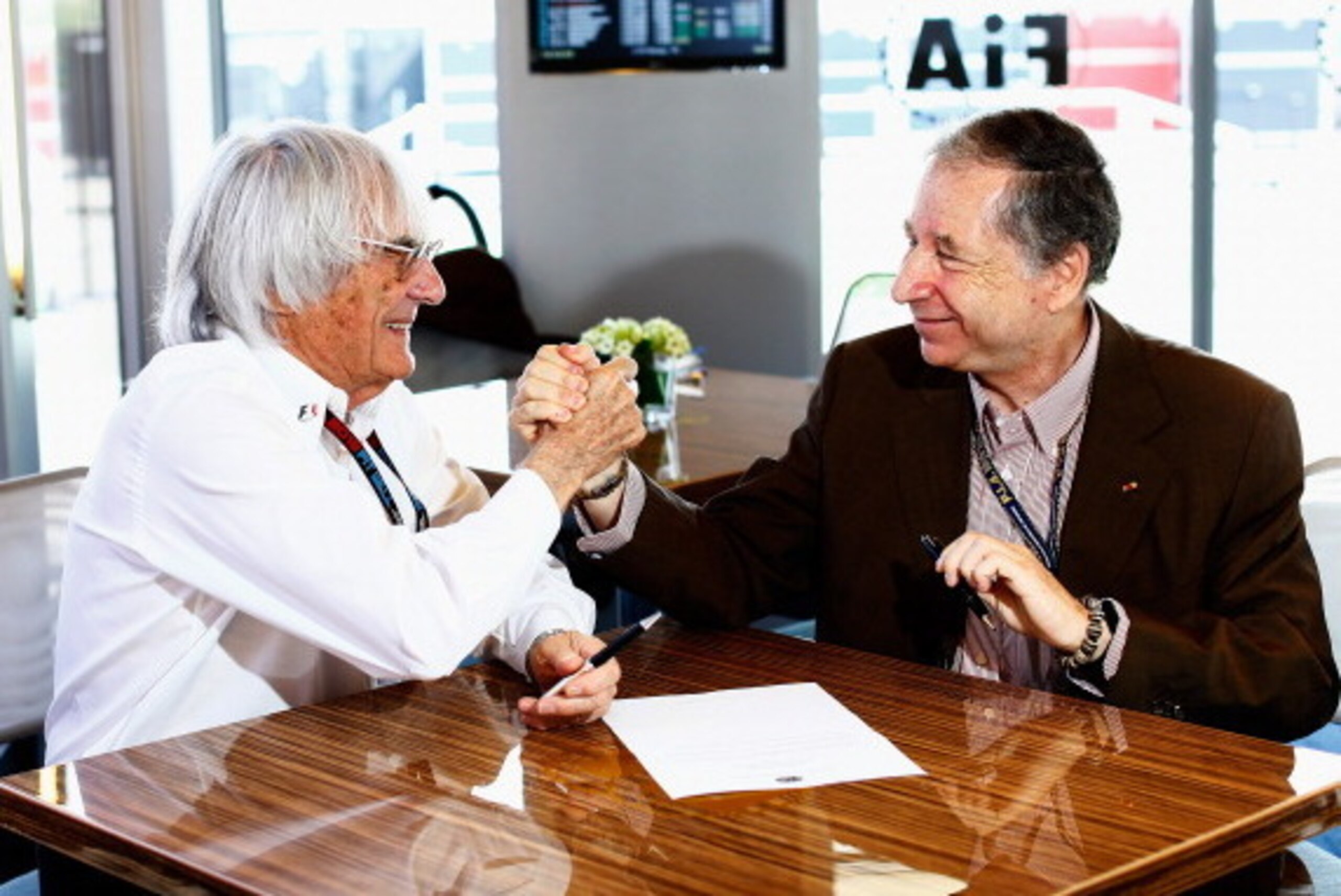 Ecclestone and FIA President Jean Todt. Ecclestone and FIA President Jean Todt.