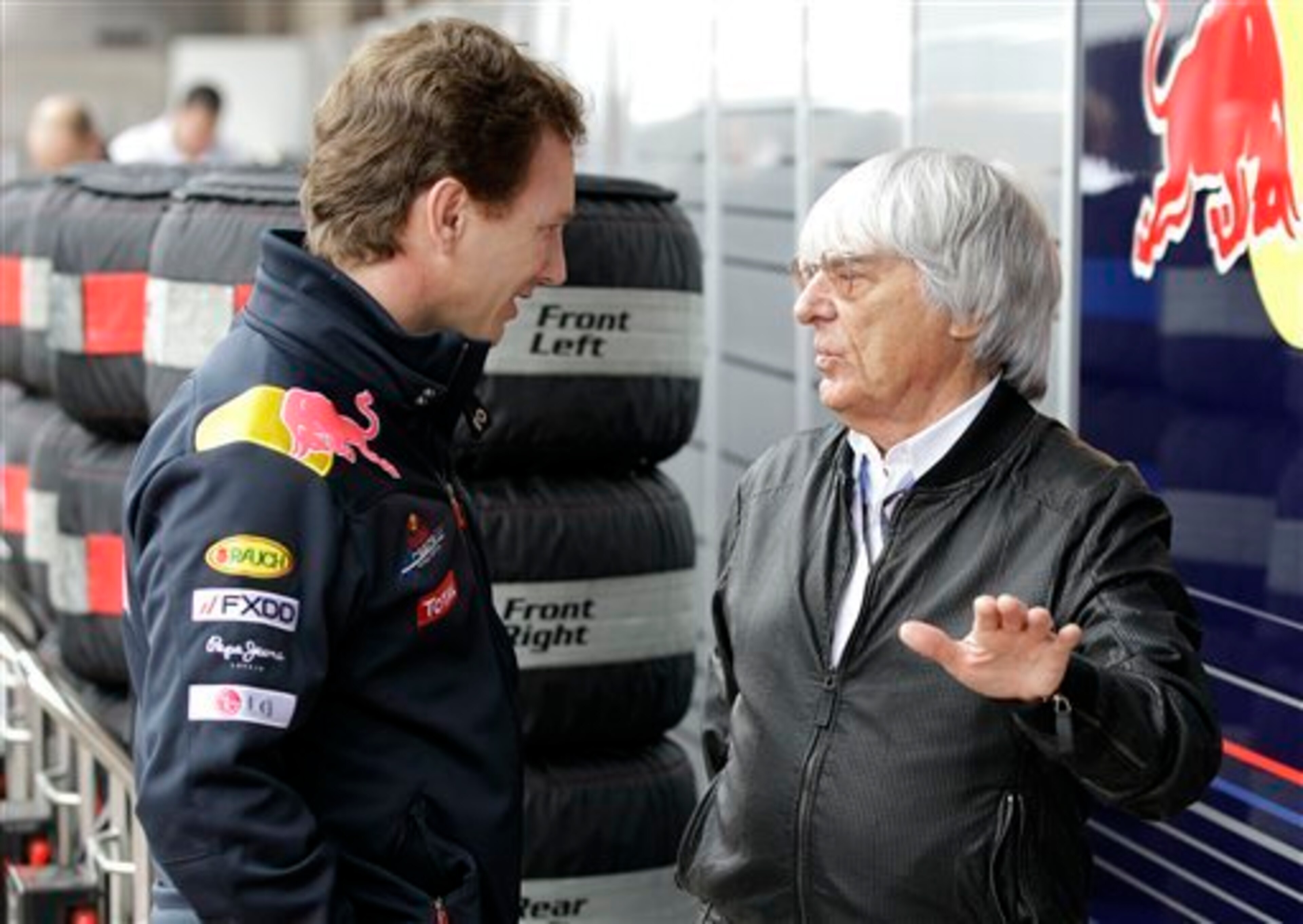 Ecclestone and Red Bull team principal Christian Horner.
