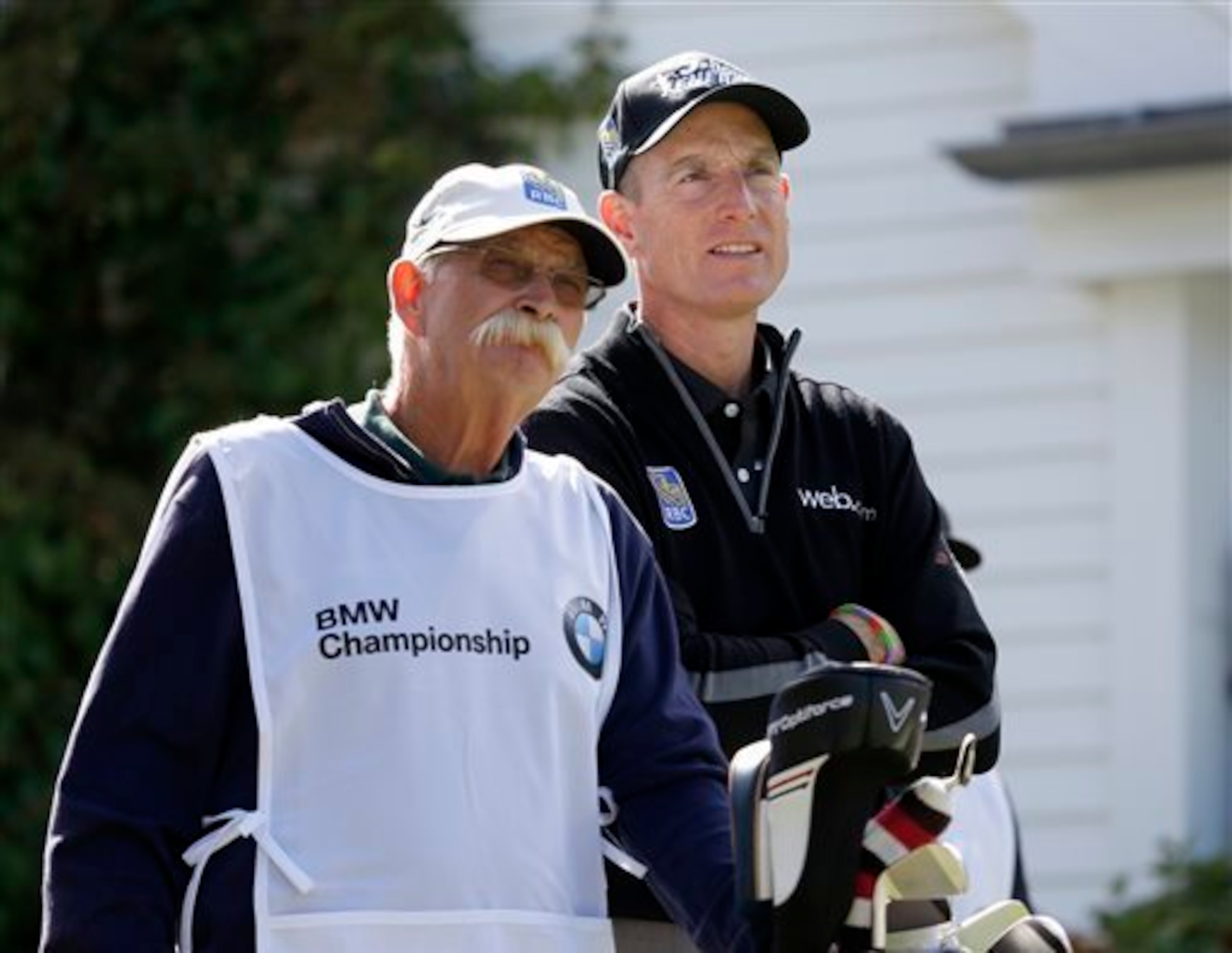 Jim Furyk with his long-time caddie, Fluff Cowan.