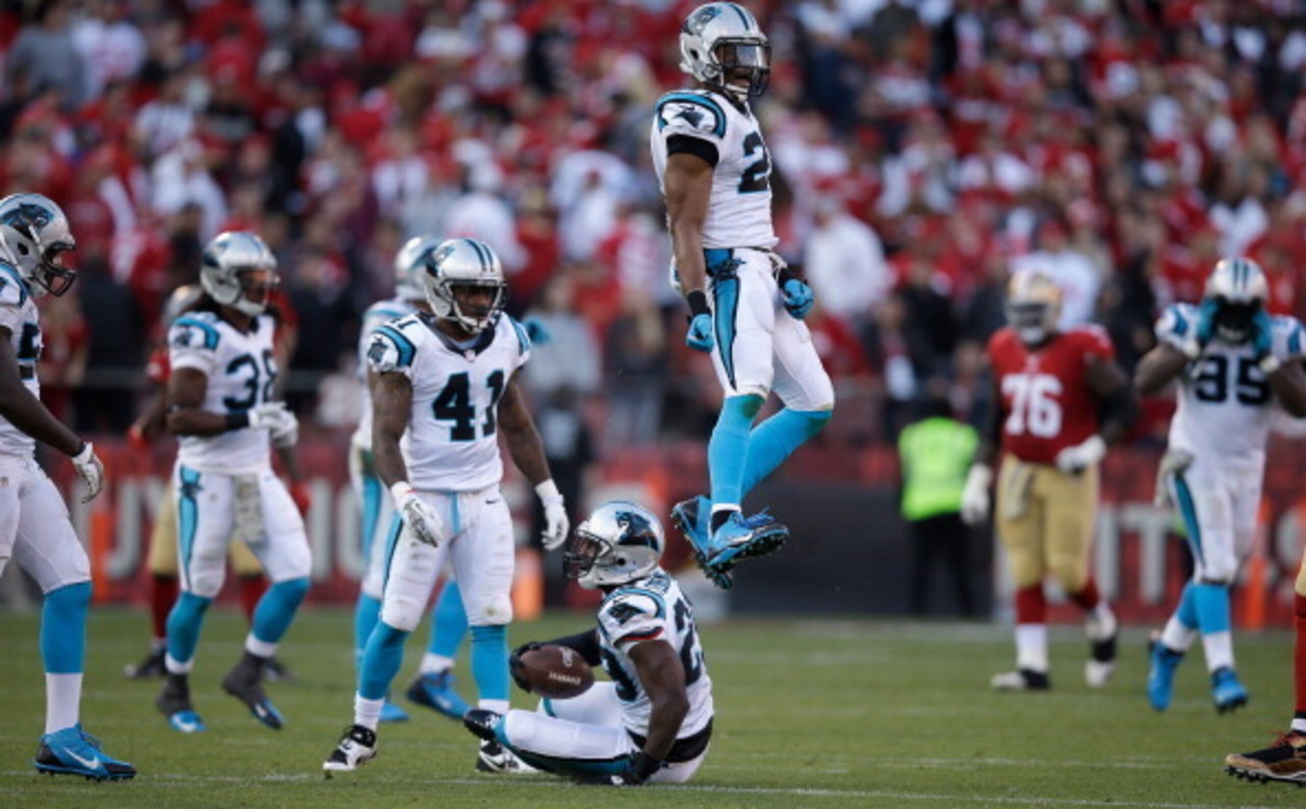 The Panthers defeated the 49ers in Week 10 with help from a Drayton Florence interception.