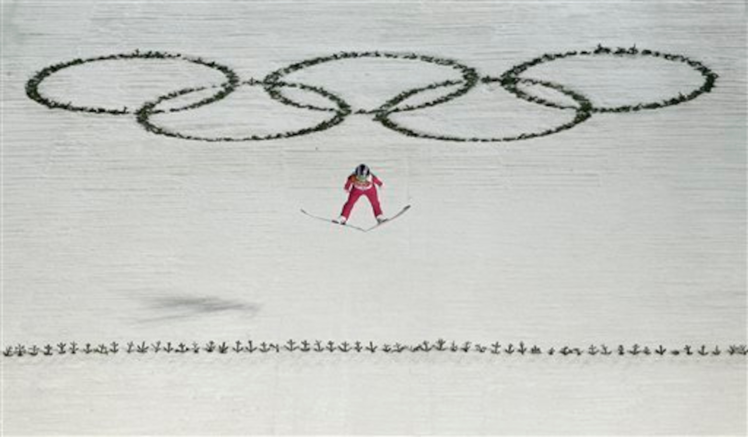 Sarah Hendrickson takes a jump in Sochi.