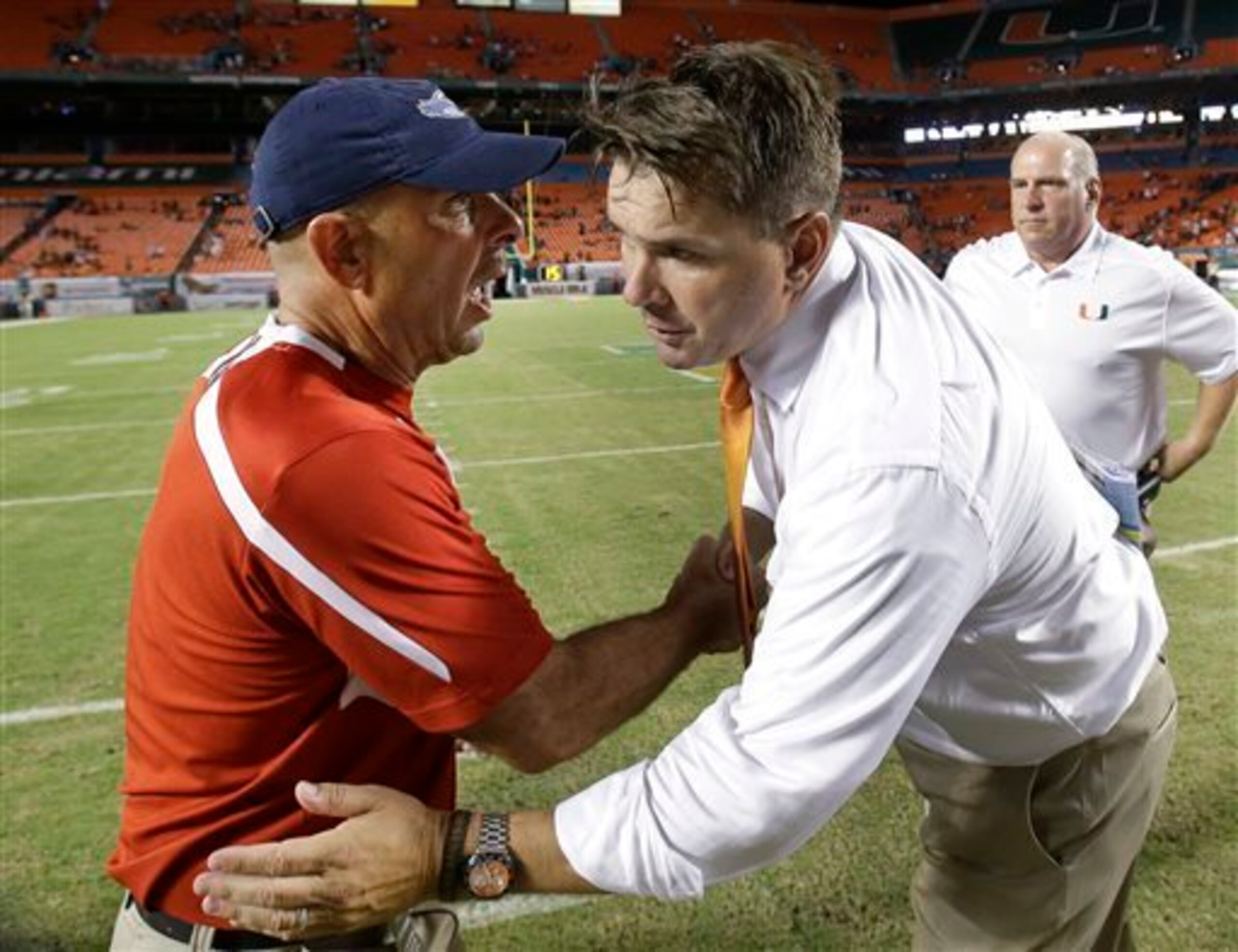 Golden and the "other" Pelini, Carl after Miami played FAU in 2013.